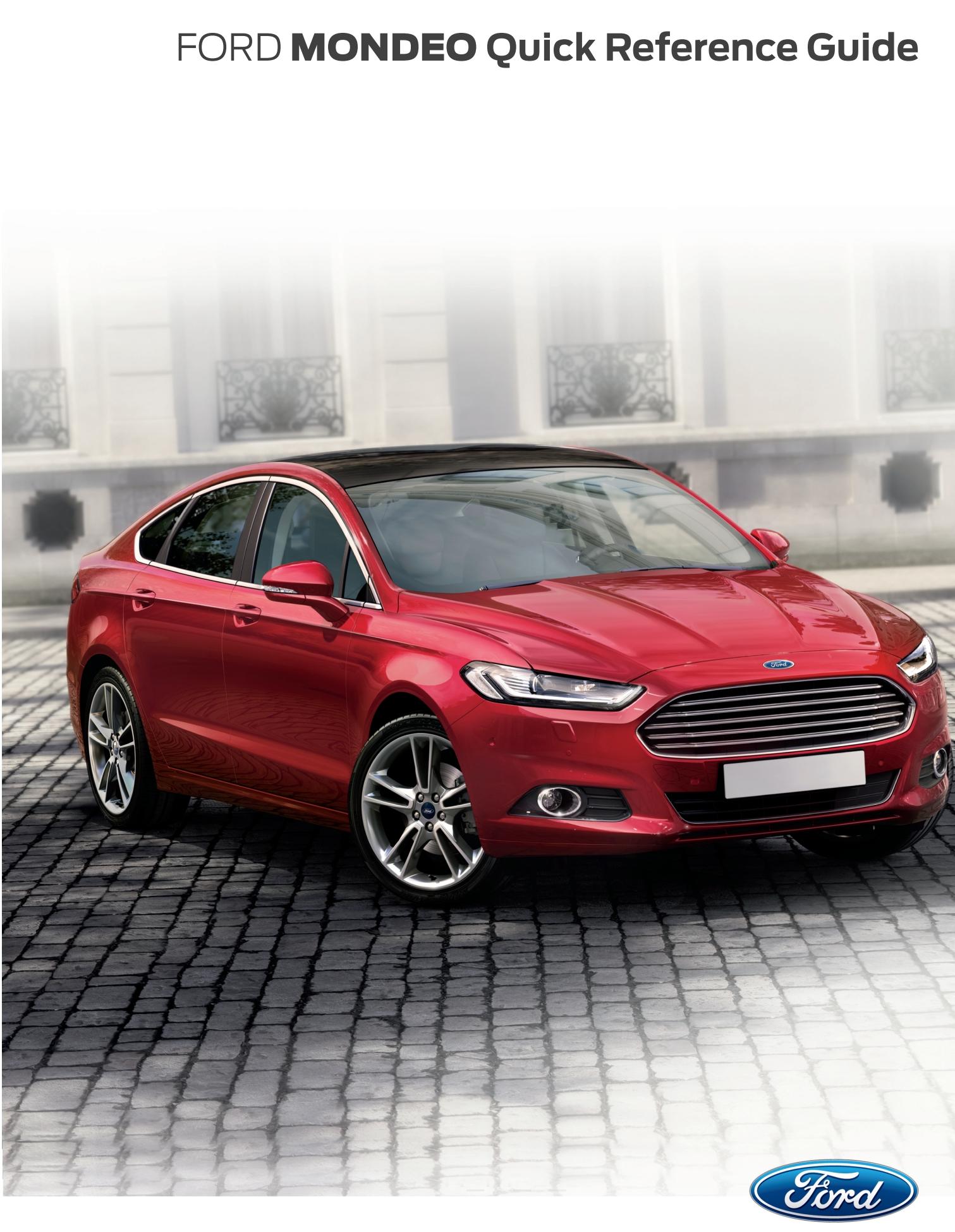Guía breve Ford Mondeo CG3637en 04/2016 - inglés (Europa)